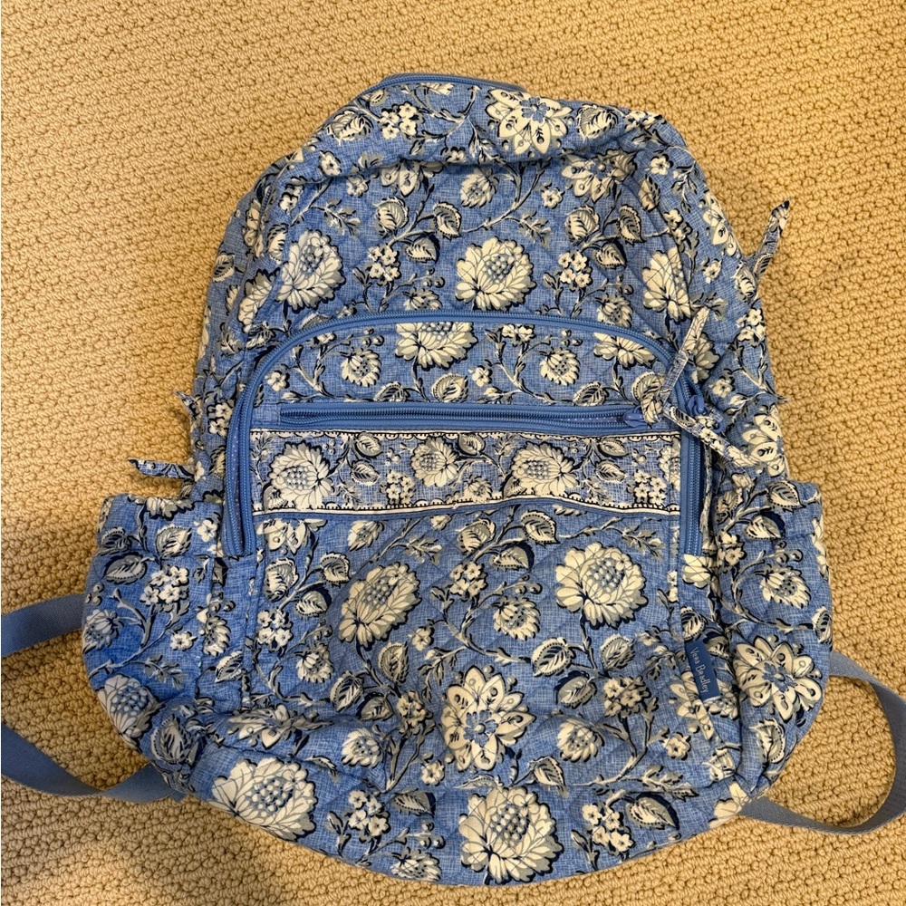 Vera Bradley Blue and White Floral Backpack
